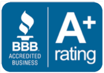 BBB-A+-logo A logo showing an A+ rating from the Better Business Bureau.