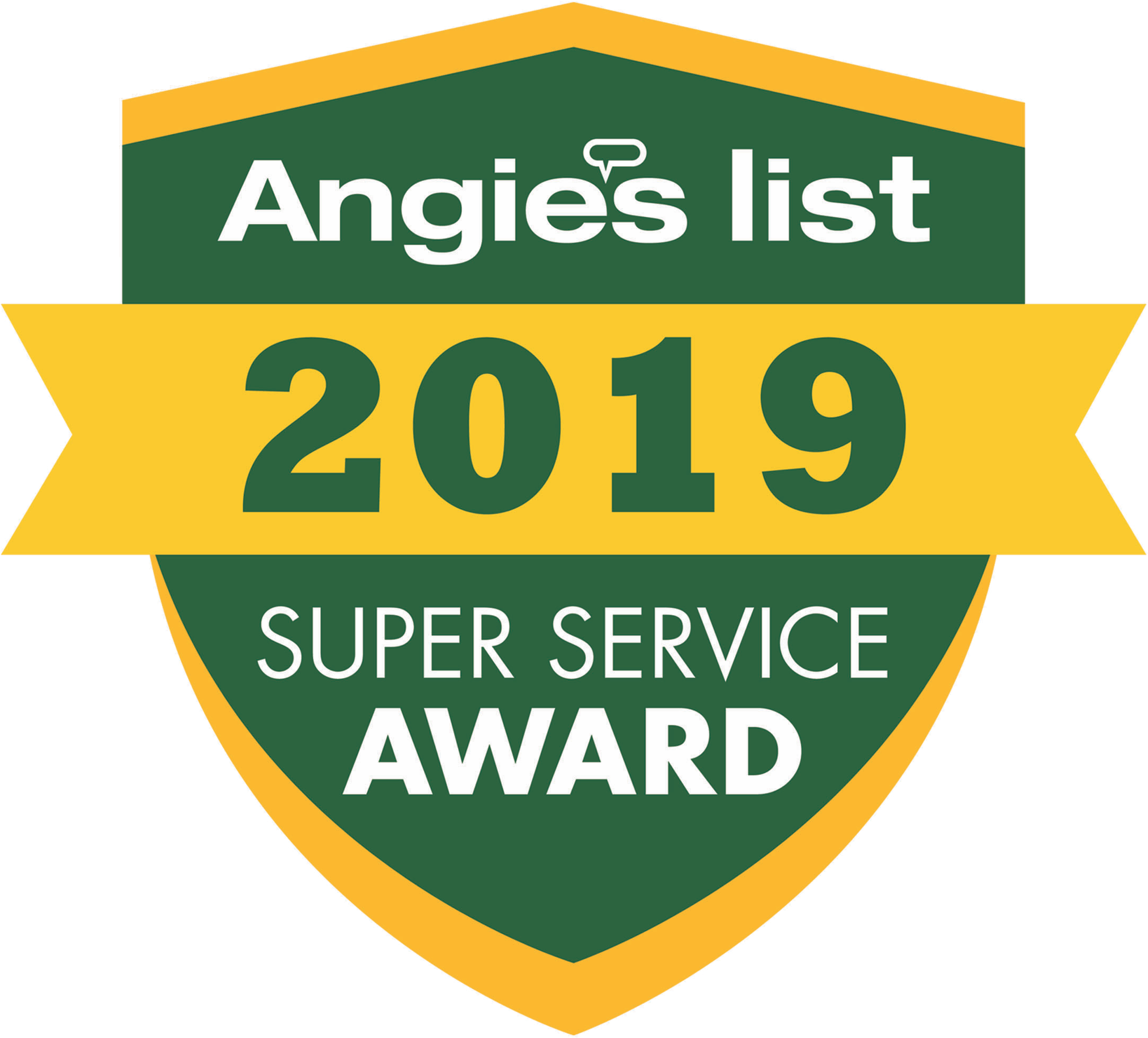 dbdc4eb1126b45d079249b6b8192565b94e7808b The Angie's List 2019 Super Service Award logo.